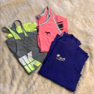 Bundle of 3 VS PINK tank tops sz. L & M